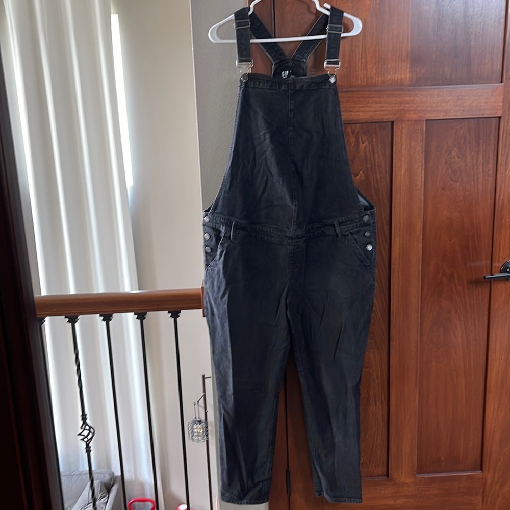Gap Maternity Overalls Black Denim